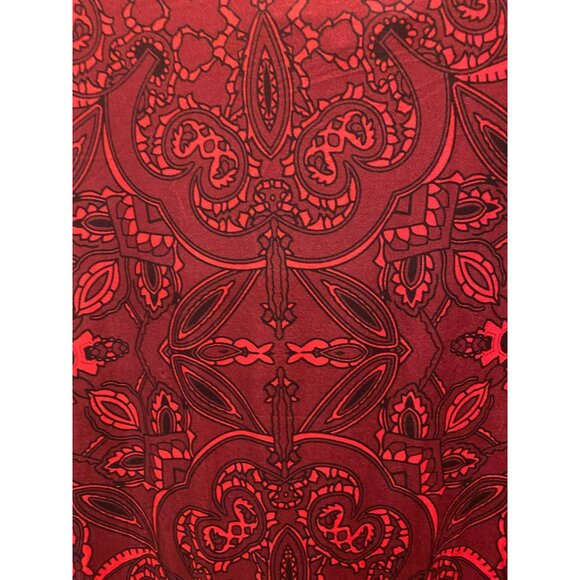 Reborn New York Womens 1X Plus Black & Red Long Sleeve Dress Tunic With Paisley - Picture 6 of 9